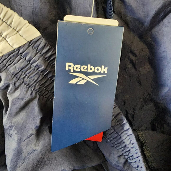 Reebok Women's Plus Size Pull-on Logo Woven Track Pants, Vector Navy, Size 2X - Picture 9 of 10